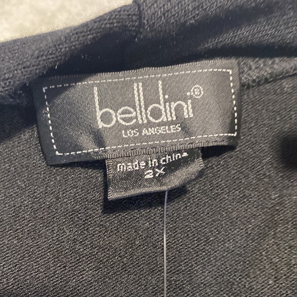 Belldini plus size black sweater with stones size 2X new with - Picture 7 of 8